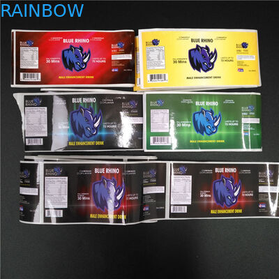 Το PVC διαφανές συρρικνώνεται μεταλλικό ολογραφικό γραμμωτών κωδίκων ετικετών μανικιών για το μπουκάλι κιβωτίων/χαπιών