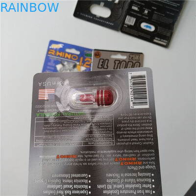 τρισδιάστατος καρτών φουσκαλών ρινόκερος 7 ιαγουάρος 30000 καρτών εγγράφου πακέτων συσκευάζοντας τυπωμένος συνήθεια πακέτο χαπιών φύλων