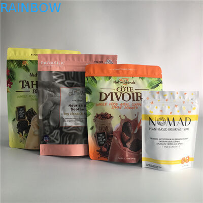 Ziplock συσκευάζοντας στάση φύλλων αλουμινίου αργιλίου τσαντών πρόχειρων φαγητών επάνω στην τσάντα για τα μπισκότα Chesee καρυδιών καφέ συσκευασίας