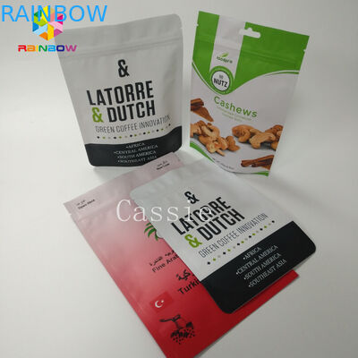 Τσάντα πρόχειρων φαγητών φύλλων αλουμινίου αργιλίου που συσκευάζει τις πλαστικές Ziplock καφέ/τσαγιού/τροφίμων τσάντες με το φερμουάρ