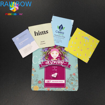 Η σφραγίδα πιασιμάτων σακουλών Mylar τοποθετεί το καλλυντικό δείγμα Giveaway σε σάκκο σκονών τσαγιού αποθήκευσης βαθμού τροφίμων