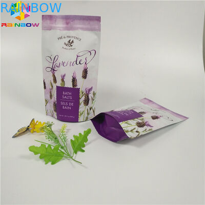 Η σακούλα φύλλων αλουμινίου εκτύπωσης μεταλλινών συνήθειας που συσκευάζει το σώμα επίπεδων κατώτατων σημείων τρίβει την τσάντα με το φερμουάρ