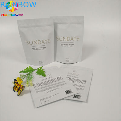 Τυπωμένες τσάντες εγγράφου της Kraft σακουλών κλειδαριών φερμουάρ οι συνήθεια τρίβουν τη συσκευάζοντας βιοδιασπάσιμη υγρασία - απόδειξη