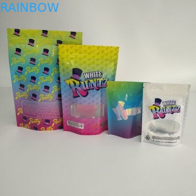 Προσαρμοσμένη μεταλλινών βοτανική θυμιάματος συσκευάζοντας κλειδαριά φερμουάρ Mylar πλαστικών τσαντών ψηφιακή τυπωμένη