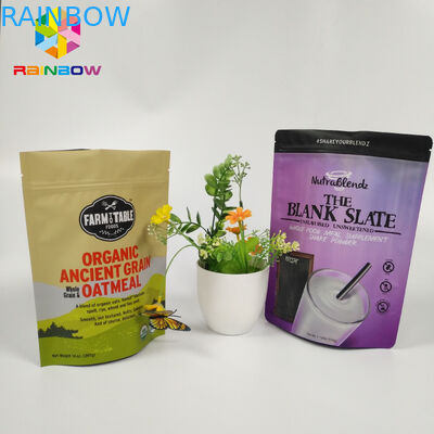 Resealable πρόχειρων φαγητών στάση φύλλων αλουμινίου αλουμινίου τσαντών συσκευάζοντας επάνω στη σακούλα κλειδαριών φερμουάρ Doypack