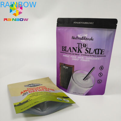 Resealable πρόχειρων φαγητών στάση φύλλων αλουμινίου αλουμινίου τσαντών συσκευάζοντας επάνω στη σακούλα κλειδαριών φερμουάρ Doypack