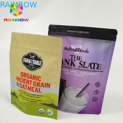 Resealable πρόχειρων φαγητών στάση φύλλων αλουμινίου αλουμινίου τσαντών συσκευάζοντας επάνω στη σακούλα κλειδαριών φερμουάρ Doypack