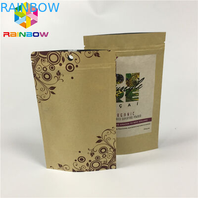 Ziplock εγγράφου της Kraft στάση επάνω στη μόνη υγρασία στάσεων φύλλων αλουμινίου αργιλίου σακουλών - απόδειξη για το πρόχειρο φαγητό καρυδιών