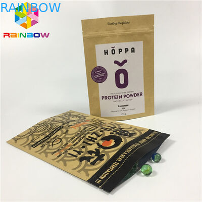 Ziplock εγγράφου της Kraft στάση επάνω στη μόνη υγρασία στάσεων φύλλων αλουμινίου αργιλίου σακουλών - απόδειξη για το πρόχειρο φαγητό καρυδιών