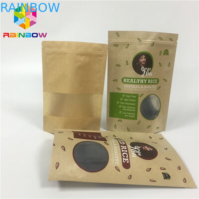 Ziplock εγγράφου της Kraft στάση επάνω στη μόνη υγρασία στάσεων φύλλων αλουμινίου αργιλίου σακουλών - απόδειξη για το πρόχειρο φαγητό καρυδιών