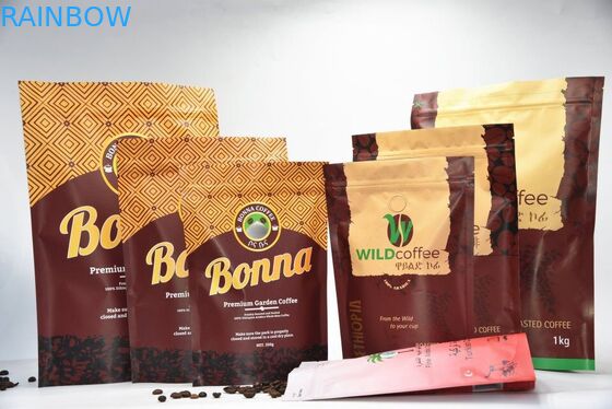 Resealable στάση φύλλων αλουμινίου αργιλίου επάνω στη σακούλα φερμουάρ, τυπωμένες Ziplock τσάντες με τη βαλβίδα