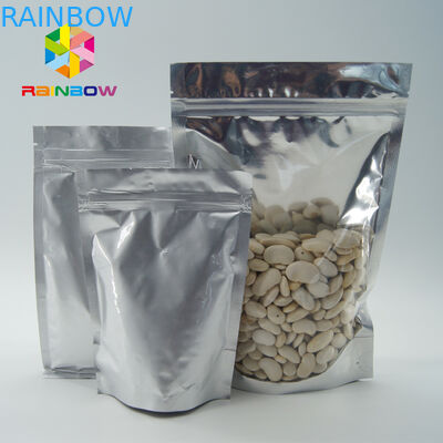 Χονδρική στάση φύλλων αλουμινίου αργιλίου βαθμού τροφίμων επάνω Ziplock στην τσάντα με το σαφές μπροστινό παράθυρο για τους σπόρους/ξηρός - συσκευασία φρούτων