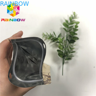 UV εκτύπωση τρεις σφραγισμένες πλευρά τσάντες εγγράφου τεχνών φερμουάρ για τη συσκευασία φραγμών σοκολάτας