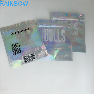 Ziplock ζιζανίων ολογραμμάτων CBD απόδειξης μυρωδιάς πλαστική σακούλα που συσκευάζει το προσαρμοσμένο μέγεθος