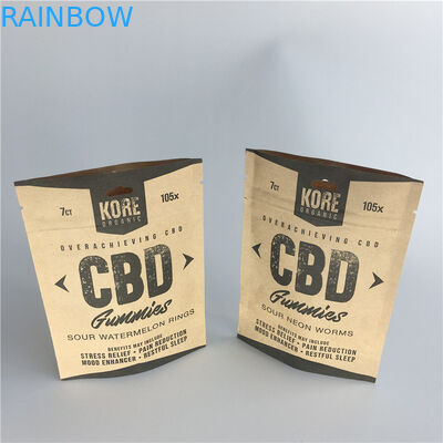 Resealable καλλυντική συσκευάζοντας στάση εγγράφου της Kraft φύλλων αλουμινίου αργιλίου τσαντών επάνω στις σακούλες