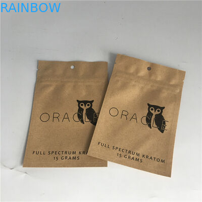 Η καφετιά Kraft Paperstand επάνω στο πάχος μικρού σακουλών 120-140 για τα καρυκεύματα σκονών