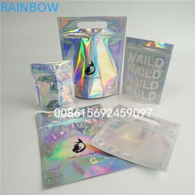 Gravure η σακούλα φύλλων αλουμινίου εκτύπωσης που συσκευάζει το στιλπνό σώμα τρίβει τις τσάντες με το φερμουάρ/το σαφές παράθυρο