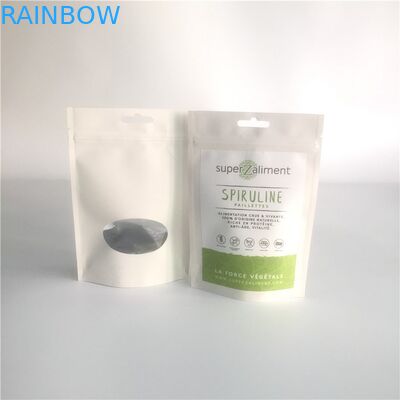 Στάση εγγράφου της Kraft βαθμού τροφίμων επάνω στη συσκευάζοντας ετικέττα τραβήγματος σακουλών με το καλό Sealability φερμουάρ