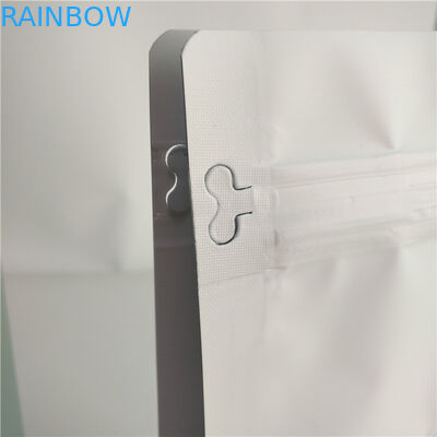 Σαφής άσπρη κορυφή εκτύπωσης ταινιών συσκευασίας τροφίμων τσαντών επίπεδων κατώτατων σημείων που γεμίζει με την αεροβαλβίδα