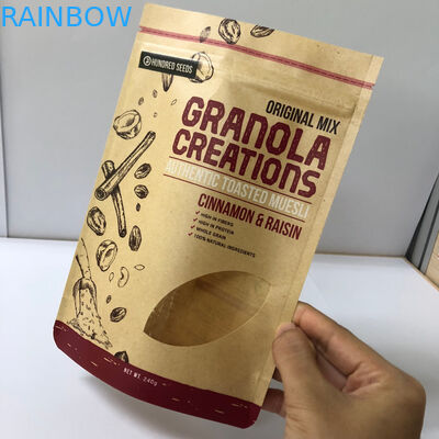 Φασόλια καφέ που συσκευάζουν το προσαρμοσμένο πάχος τσαντών 120-180 Mic εγγράφου με την εκτύπωση λογότυπων