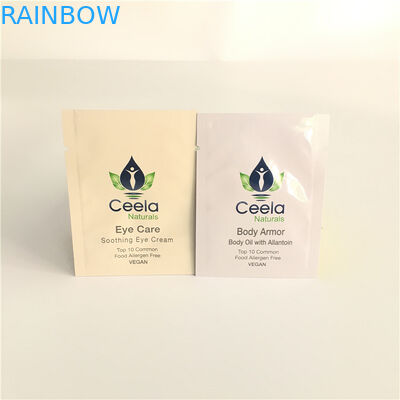 Συγκολλήστε το πλαστικό σακούλι τσαντών φύλλων αλουμινίου αργιλίου για την του προσώπου κρέμα δειγμάτων φροντίδας δέρματος με θερμότητα