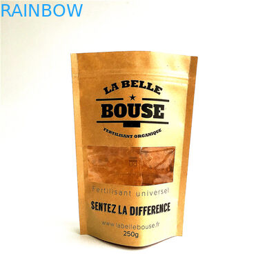 Ανακυκλώσιμη προσαρμοσμένη εγγράφου στάση κλειδαριών φερμουάρ τσαντών φυσική επάνω στη σακούλα με το παράθυρο