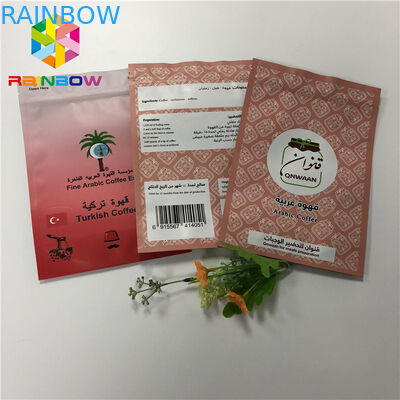 Επαναχρησιμοποιήσιμη στάση επάνω στη σακούλα φύλλων αλουμινίου που συσκευάζει τη ζωηρόχρωμη τσάντα καφέ φύλλων αλουμινίου αλουμινίου με Ziplock