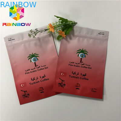 Επαναχρησιμοποιήσιμη στάση επάνω στη σακούλα φύλλων αλουμινίου που συσκευάζει τη ζωηρόχρωμη τσάντα καφέ φύλλων αλουμινίου αλουμινίου με Ziplock