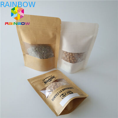 Η στάση τσιμπά επάνω τη σαφή πλαστική σακούλα κλειδαριών φερμουάρ τσαντών συσκευασίας τροφίμων διαφανή με το παράθυρο