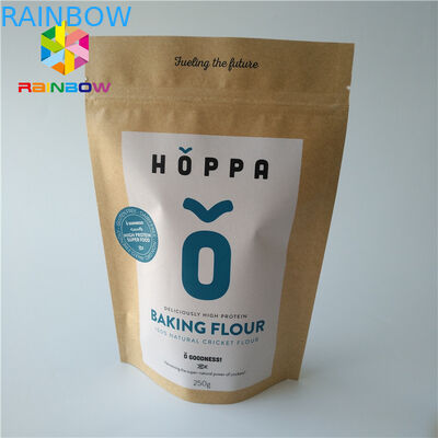 Τυπωμένη συνήθεια Ziplock στάση τροφίμων επάνω στην επιφάνεια μεταλλινών εγγράφου της Kraft τσαντών συσκευασίας σακουλών