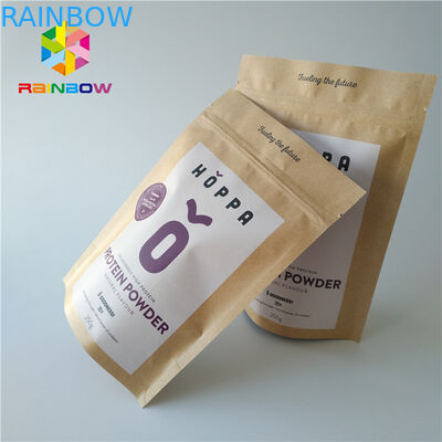 Τυπωμένη συνήθεια Ziplock στάση τροφίμων επάνω στην επιφάνεια μεταλλινών εγγράφου της Kraft τσαντών συσκευασίας σακουλών