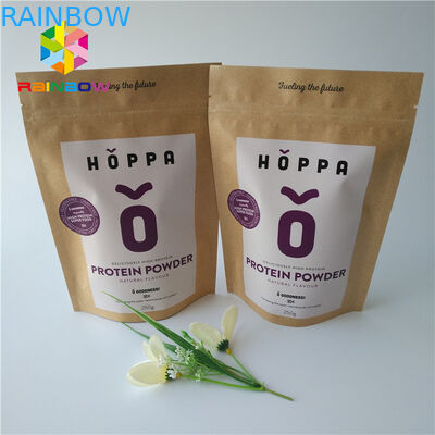 Τυπωμένη συνήθεια Ziplock στάση τροφίμων επάνω στην επιφάνεια μεταλλινών εγγράφου της Kraft τσαντών συσκευασίας σακουλών