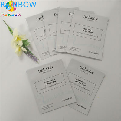 Αργιλίου του προσώπου συσκευασία 3 τσαντών συσκευασίας φύλλων αλουμινίου πλαστική καλλυντική πακέτο μασκών σφραγίδων πλευρών