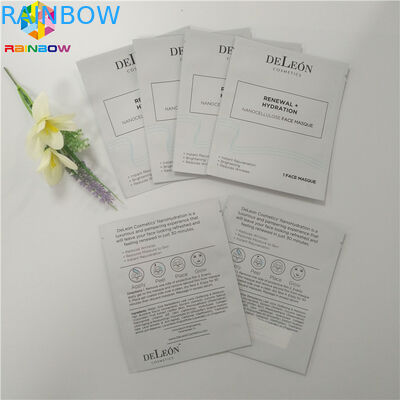 Αργιλίου του προσώπου συσκευασία 3 τσαντών συσκευασίας φύλλων αλουμινίου πλαστική καλλυντική πακέτο μασκών σφραγίδων πλευρών