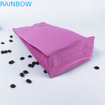 Η προσαρμοσμένη στάση επάνω στη σακούλα φερμουάρ τοποθετεί το δευτερεύοντα Gusset καφέ σε σάκκο που συσκευάζει το χρώμα CYMK