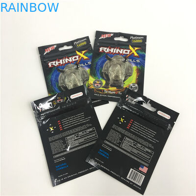 Δευτερεύουσα στάση σφραγίδων τρία επάνω στην πλαστική συσκευασία ζιζανίων καπνών κλειδαριών φερμουάρ Mylar σακουλών καφέ