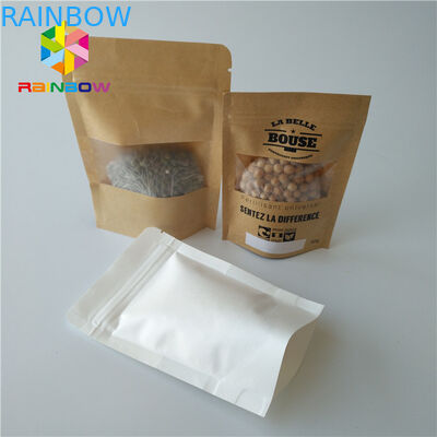 Στάση επάνω στο βαθμό τροφίμων συσκευασίας κιβωτίων εγγράφου σακουλών με το σαφές ορθογώνιο/ωοειδές παράθυρο