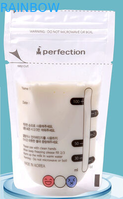 Επαναχρησιμοποιήσιμες πλαστικές σακούλες που συσκευάζουν τη συνήθεια προ - αποστειρωμένη αποθήκευση μητρικού γάλα μωρών