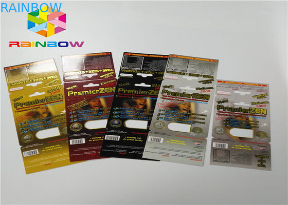 Πλαστική μπουκαλιών φουσκαλών ενθέτων τρισδιάστατη συσκευασία χαπιών αυξήσεων καρτών αρσενική από τις κάρτες/το κιβώτιο επίδειξης