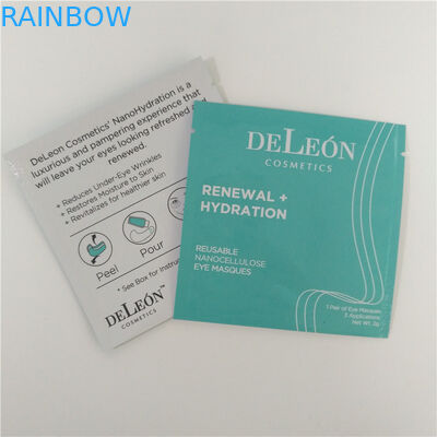 Η πλήρης στάση εκτύπωσης χρώματος επάνω στη σακούλα φερμουάρ τοποθετεί την επαναχρησιμοποιήσιμη συσκευασία Masques ματιών σε σάκκο