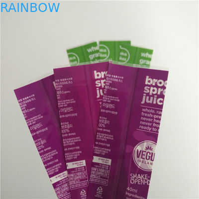 Η πλήρης εκτύπωση χρώματος συρρικνώνεται το πλαστικό υλικό βαθμού τροφίμων ετικετών μανικιών για το μπουκάλι