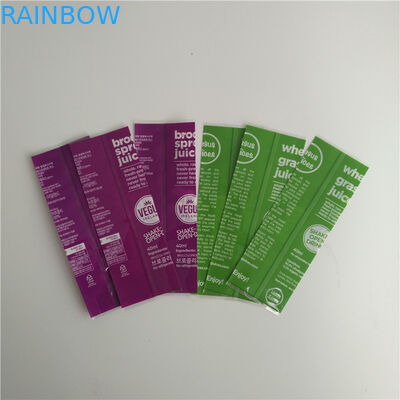 Η πλήρης εκτύπωση χρώματος συρρικνώνεται το πλαστικό υλικό βαθμού τροφίμων ετικετών μανικιών για το μπουκάλι