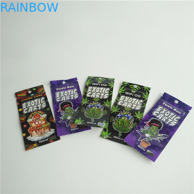 Ziplock συνήθειας τυπωμένη φύλλο αλουμινίου συσκευασία κασετών μανδρών τσαντών 1ml Vape με το παράθυρο