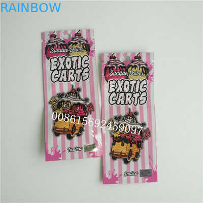 Ziplock συνήθειας τυπωμένη φύλλο αλουμινίου συσκευασία κασετών μανδρών τσαντών 1ml Vape με το παράθυρο