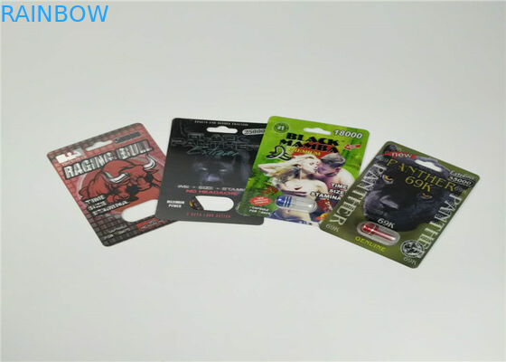 Κάρτα φουσκαλών φωτογραφικών διαφανειών που συσκευάζει τα αρσενικά χάπια αυξήσεων που συσκευάζουν την τρισδιάστατη συσκευασία χαπιών φύλων