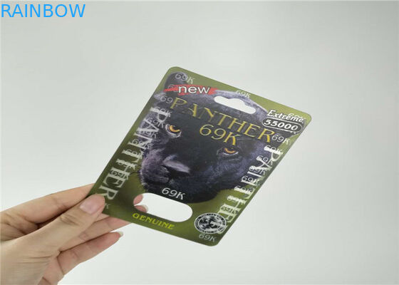 Κάρτα φουσκαλών καψών χαπιών ρινοκέρων που συσκευάζει την τρισδιάστατη μακριά διάρκεια ζωής μη θραύσης μπουκαλιών χαπιών