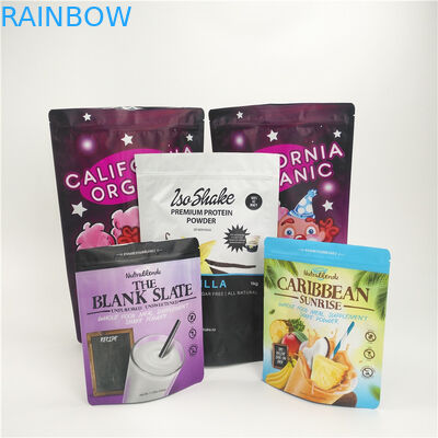 Η συνήθεια τύπωσε το πακέτο γαλάτων σε σκόνη φύλλων αλουμινίου αργιλίου τσαντών συσκευασίας τροφίμων πρόχειρων φαγητών με το φερμουάρ