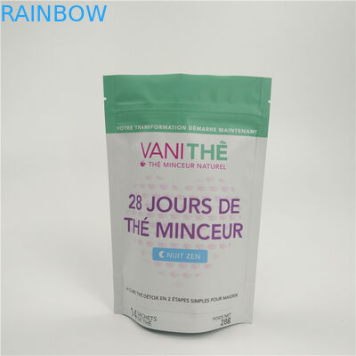 Η συνήθεια τύπωσε το πακέτο γαλάτων σε σκόνη φύλλων αλουμινίου αργιλίου τσαντών συσκευασίας τροφίμων πρόχειρων φαγητών με το φερμουάρ