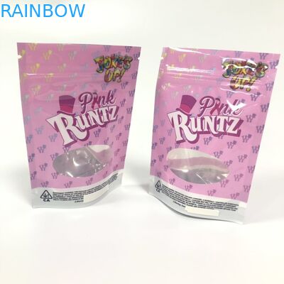 Ziplock θυμιάματος φύλλων αλουμινίου αργιλίου βοτανική συσκευάζοντας τσάντα Runtz φύλλων αλουμινίου Mylar με Ziplock