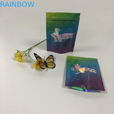 Διπλή σακούλα φύλλων αλουμινίου φερμουάρ που συσκευάζει το πλαστικό τσαντών Mylar Runtz για τη συσκευασία των μπισκότων